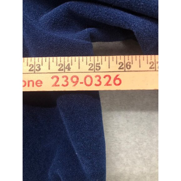 Vanity Fair Womens XL Robe Navy Blue Velour 1/2 Zip Grannycore Luxury Vintage - Picture 3 of 9